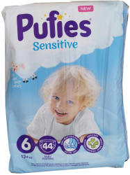 pufies sensitive бебешки пелени, номер 6, 13+кг, 42 броя