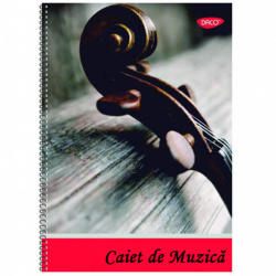 DACO Caiet de muzica, cu spirala, 24 file DACO