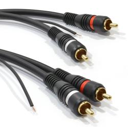  E136-10 RCA kábel 2RCA dugó - 2RCA dugó földelő szállal 10m