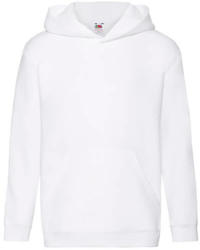Fruit of the Loom Gyerek Pulóver Kapucnis Hosszú ujjú Fruit of the Loom Premium Hooded Sweat Kids - 140 (9-11), Fehér