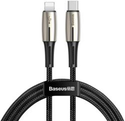 Baseus Cablu de date/incarcare Baseus, Water Drop Lamp Lightning/USB Type-C, 1.3M 18W, Negru