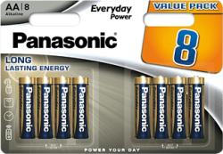 Panasonic Everyday Power AA ceruza 1.5V szupertartós alkáli elemcsomag 8db (LR6EPS/8BW) (LR6EPS-8BW)