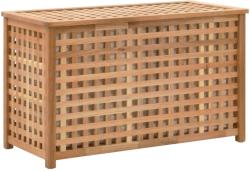 vidaXL Кош за пране, 77, 5x37, 5x46, 5 см, орехова дървесина масив (247602)