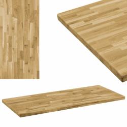 vidaXL Blat masă, lemn masiv stejar, dreptunghiular, 44 mm, 120x60 cm (246001)