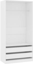vidaXL Șifonier, alb, 100x50x200 cm, PAL (800603)