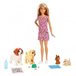 Mattel Barbie papusa si cateii de companie GWR83