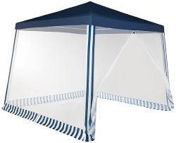 Perla Pavilon sátor szúnyoghálóval, 300x300x236 cm, kék/fehér