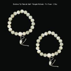  Bratara Tip Mala din Sidef Margele Rotunde - 9 x 9 mm - 1 Buc