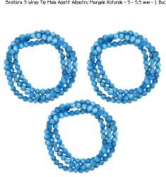 Bratara din Apatit Albastru Natural - Diametru 52 mm - Tub 11-12 x 9-10 mm - 1 Buc - concepttropic - 92,00 RON