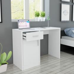 vidaXL Fehér íróasztal fiókkal és szekrénnyel 100x40x73 cm (243058)