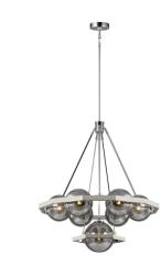 Quintiesse Candelabru modern din metal nichel Harper, 7x60W, E14, H: 1003-2375 mm, QN-HARPER7 (QN-HARPER7)