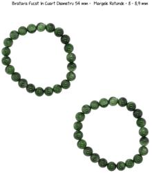  Bratara Fucsit In Cuart Diametru 54 mm - Margele Rotunde - 8 - 8, 9 mm - concepttropic - 42,00 RON