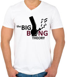 printfashion The big bong theory - Férfi V-nyakú póló - Fehér (2781753)