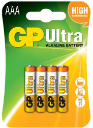 GP Batteries GP Ultra Alkaline LR03 AAA tartós elem 4db/bliszter (ár/db)