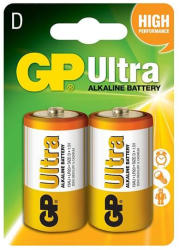 GP Batteries GP Ultra Alkaline LR20 D tartós elem 2db/bliszter (ár/db)