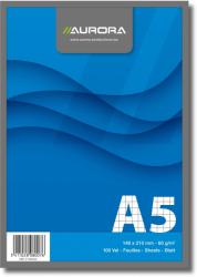 AURORA Blocnotes capsat, A5, 100 file - 60g/mp, microperforatii, AURORA Office - matematica (2100GQ5) - birotica-asp