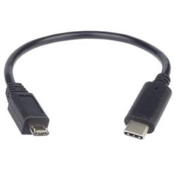  Cablu USB 2.0-C la micro USB T-T 0.2m Negru, KUR31-02 (KUR31-02)