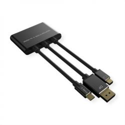 Roline Adaptor Mini DisplayPort / DisplayPort / USB-C la HDMI T-M activ 0.15m, Roline 12.03. 3139 (12.03.3139-10)
