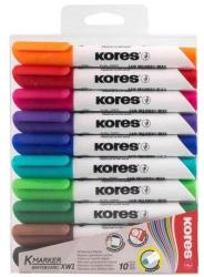 Kores Marker whiteboard 3 mm, 10/set, cutie plastic, KORES (8907)