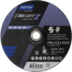 Norton Foundry-X vágókorong 230x2, 5x22, 23mm ZA24R, 25 db/csomag (CT139356) - corvinustoolskft