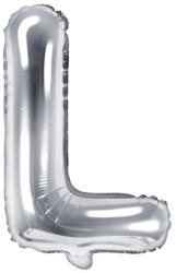 PartyDeco S. r. o Fólia léggömb, "L" betű, ezüst, 35 cm