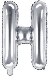 PartyDeco S. r. o Fólia léggömb, "H" betű, ezüst, 35 cm