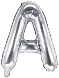 PartyDeco S. r. o Fólia léggömb, "A" betű, ezüst, 35 cm