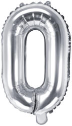 PartyDeco S. r. o Fólia léggömb, "O" betű, ezüst, 35 cm
