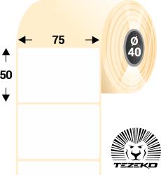 Tezeko 75 * 50 mm-es, 1 pályás visszaszedhető direkt termál etikett címke (1200 címke/tekercs) (T0750005000-002) - dunasp