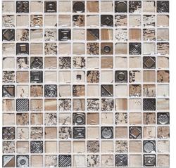  Gresie / Faianță porțelanată glazurată Mosaico Avorio Beige Mix 30x30 cm