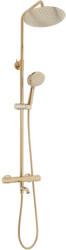 Rea Coloana de dus cu baterie monocomanda Rea Lungo auriu lucios cu termostat (5902557350025)