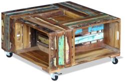 vidaXL Măsuță de cafea, 70 x 70 x 35 cm, lemn masiv reciclat (243306) Masa de cafea