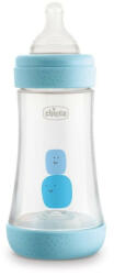 Chicco Perfect5 240 ml-es cumisüveg közepes folyású szilikon cumival 2m+ - Kék - babycenter-siofok