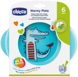 Chicco Warmy Plate melegentartó tányér - kék - babycenter-siofok