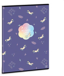 Ars Una Wonderland Unicorn sima A4 extra kapcsos 40 lap