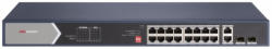 Hikvision DS-3E0520HP-E 20 portos Gbit PoE switch (225 W), 12 PoE+ / 4 HiPoE / 2 RJ45 + 2 SFP uplink port (DS-3E0520HP-E)