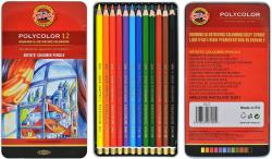 KOH-I-NOOR Színes ceruza készlet 12db-os KOH 3822/12 Polycolor, hatszögű, fémdobozos