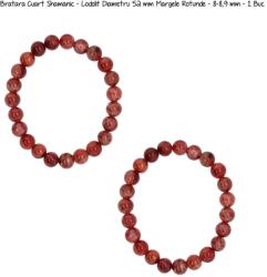  Bratara Cuart Shamanic - Lodolit Diametru 52 mm Margele Rotunde - 8-8, 9 mm - 1 Buc