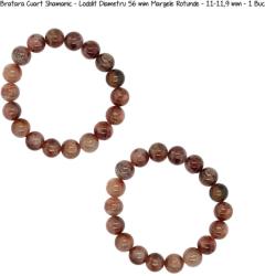  Bratara Cuart Shamanic - Lodolit Diametru 56 mm Margele Rotunde - 11-11, 9 mm - 1 Buc