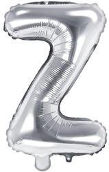PartyDeco S. r. o Fólia léggömb, "Z" betű, ezüst, 35 cm