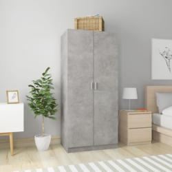 vidaXL Șifonier, gri beton, 80x52x180 cm, PAL (800625) Garderoba