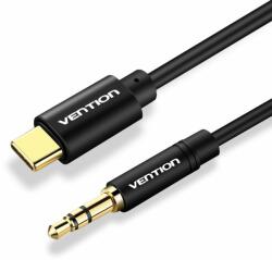 Vention Type-C (USB-C) to 3.5mm Male Spring Audio Cable 1m Black Metal Type (BGABF)