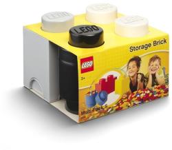 LEGO® Cutii de depozitare LEGO® Multi-Pack 3 buc - negru, alb, gri (SL40140007)