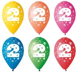 Léggömb, 26 cm, számos, 2 (5db/csom) (PT11PR2)