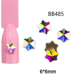  Strassz formakő, AB színjátszó, hópehely nagy 20 db