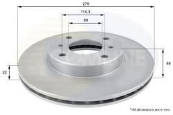 COMLINE Disc frana NISSAN PRIMERA Break (WP11) (1996 - 2002) COMLINE ADC0252V