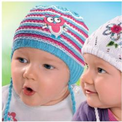 AJS Caciula tricotata pentru fetite 6-18 luni - AJS 26-012 multicolor (AJS 26-012)