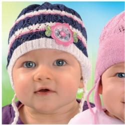 AJS Caciula tricotata pentru fetite 6-18 luni - AJS 26-019 multicolor (AJS 26-019)