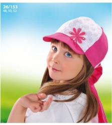 AJS Sapca 100% bumbac pentru fete 1, 5-4 ani - AJS 26-153 alb, roz, fucsia (AJS26-153)