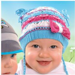 AJS Caciula tricotata pentru fetite 6-18 luni - AJS 26-003 multicolor (AJS 26-003)